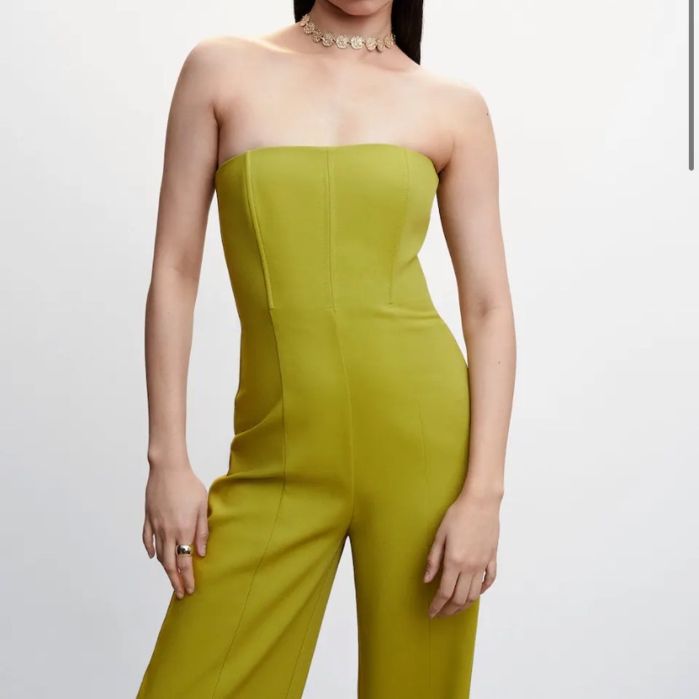NWT Mango “Paul” lime green jumpsuit